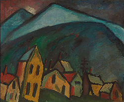 Постер Явленский Алексей Mountain Landscape with Houses; Berglandschaft mit Hausern, 1912 Постер Явленский Алексей Mountain Landscape with Houses; Berglandschaft mit Hausern, 1912