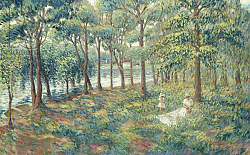 Постер Лебаск Анри Madame Lebasque and her son on the bank of the Marne, 1899 Постер Лебаск Анри Madame Lebasque and her son on the bank of the Marne, 1899