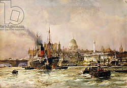 Постер Дикстон Чарльз Shipping on the Thames Below St. Paul's, 1930 Постер Дикстон Чарльз Shipping on the Thames Below St. Paul's, 1930