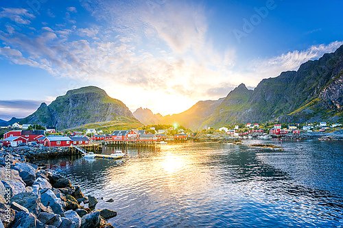 Рассвет на Лофотенских островах, Норвегия
