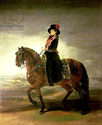 Постер Гойя Франсиско (Francisco de Goya) Equestrian portrait of Queen Maria Luisa, wife of King Charles IV of Spain, 1799 Постер Гойя Франсиско (Francisco de Goya) Equestrian portrait of Queen Maria Luisa, wife of King Charles IV of Spain, 1799