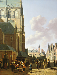 Постер Беркхейде Геррит The Grote Markt, Haarlem, looking west Постер Беркхейде Геррит The Grote Markt, Haarlem, looking west