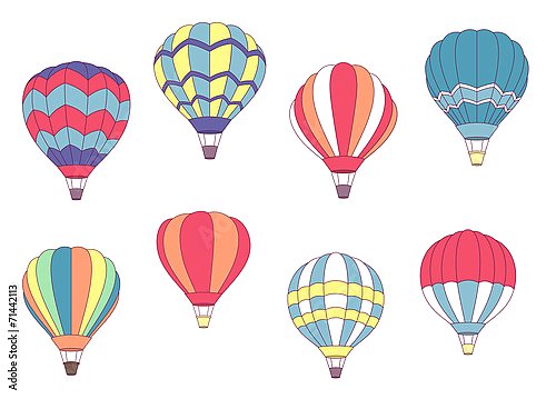 Постер Набор цветных воздушных шаров