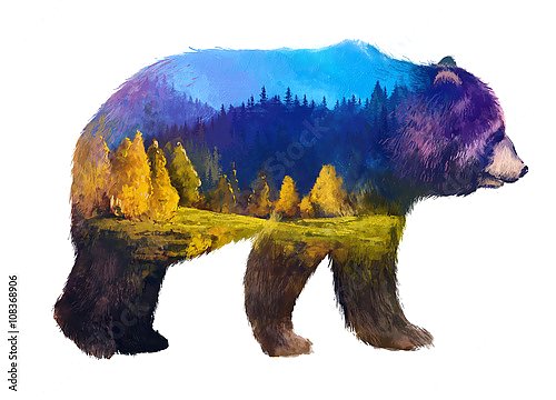 Медведь и лес