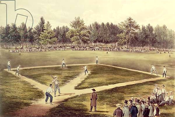 The American National Game of Baseball - Grand Match at Elysian Fields, Hoboken, NJ, 1866