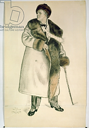 Постер Кустодиев Борис Portrait of the Opera Singer Feodor Ivanovich Chaliapin 1920-21 Постер Кустодиев Борис Portrait of the Opera Singer Feodor Ivanovich Chaliapin 1920-21