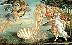 Постер Боттичелли Сандро (Sandro Botticelli) The Birth of Venus, c.1485 Постер Боттичелли Сандро (Sandro Botticelli) The Birth of Venus, c.1485