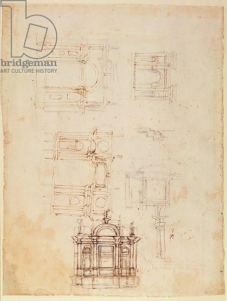 Studies for architectural composition in the form of a triumphal arch, c.1516