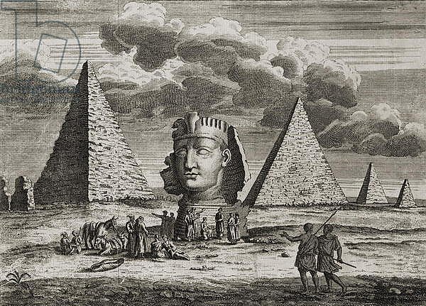 The Pyramids and Sphinx at Giza, Egypt, c.1725
