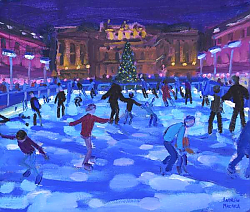 Постер Макара Эндрю (совр) Evening skaters,Somerset House ,2015, Постер Макара Эндрю (совр) Evening skaters,Somerset House ,2015,