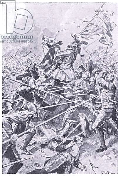Battle of Flodden, September 9, 1513, from Cassells History of the British People published by the Waverley Book Company, c.1950's