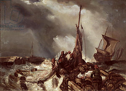 Постер Изабе Луи A Fisherman Pulling in a Net, 1868 Постер Изабе Луи A Fisherman Pulling in a Net, 1868