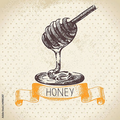 Иллюстрация с медом 