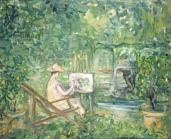 Постер Лапрад Пьер Woman Painting in a Landscape, 1900-10 Постер Лапрад Пьер Woman Painting in a Landscape, 1900-10