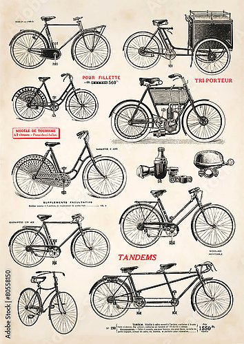 Коллекция старинных велосипедов