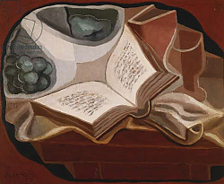 Постер Грис Хуан Book and Fruit Bowl; Livre et Compotier, 1925 Постер Грис Хуан Book and Fruit Bowl; Livre et Compotier, 1925