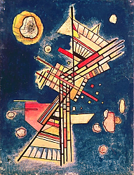 Постер Кандинский Василий Composition with a Blue Background, 1927 Постер Кандинский Василий Composition with a Blue Background, 1927