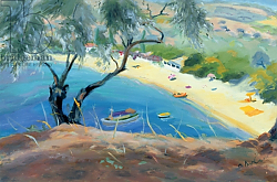 Постер Дюрхем Энн (совр) Achladies Bay, Skiathos, Greece, 1985 Постер Дюрхем Энн (совр) Achladies Bay, Skiathos, Greece, 1985