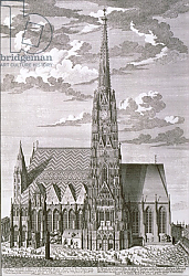 Постер Клейнер Саломон (грав) View of St. Stephan's Cathedral, Vienna engraved by George-Daniel Heumann Постер Клейнер Саломон (грав) View of St. Stephan's Cathedral, Vienna engraved by George-Daniel Heumann