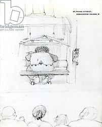 Постер Берне-Джонс Эдвард William Morris at his loom, caricature Постер Берне-Джонс Эдвард William Morris at his loom, caricature