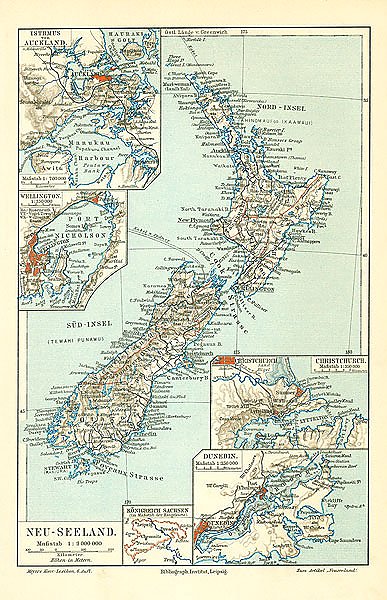 Карта Новой Зеландии 1