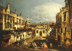 Постер Мариески Микеле The Campo San Gallo, Venice, c.1740s Постер Мариески Микеле The Campo San Gallo, Venice, c.1740s