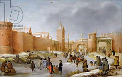 Постер Аверкамп Баренд Skaters and Kolf Players Outside the City Walls of Kampen Постер Аверкамп Баренд Skaters and Kolf Players Outside the City Walls of Kampen
