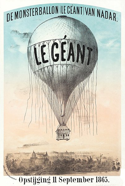 Монстр. Воздушный шар (Le Géant) из Надара. Вознесение 11 сентября 1865 года Морриеном и Амандом (1865)