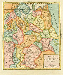 Постер Карта: Россия, европейская часть, 1750г.