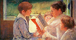 Постер Кассат Мэри (Cassatt Mary) Mrs Cassatt Reading to her Grandchildren, 1888 Постер Кассат Мэри (Cassatt Mary) Mrs Cassatt Reading to her Grandchildren, 1888