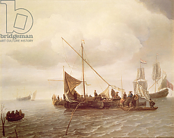 Постер Влигер Симон Shipping Scene, 17th century Постер Влигер Симон Shipping Scene, 17th century
