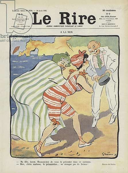 At the seaside. Illustration for Le Rire