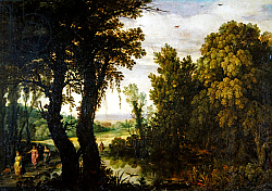 Постер Брил Поль Diana with her attendant nymphs leaving for the hunt Постер Брил Поль Diana with her attendant nymphs leaving for the hunt