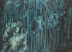 Постер Бочиони Умберто States of Mind: Those Who Stay, 1911 Постер Бочиони Умберто States of Mind: Those Who Stay, 1911