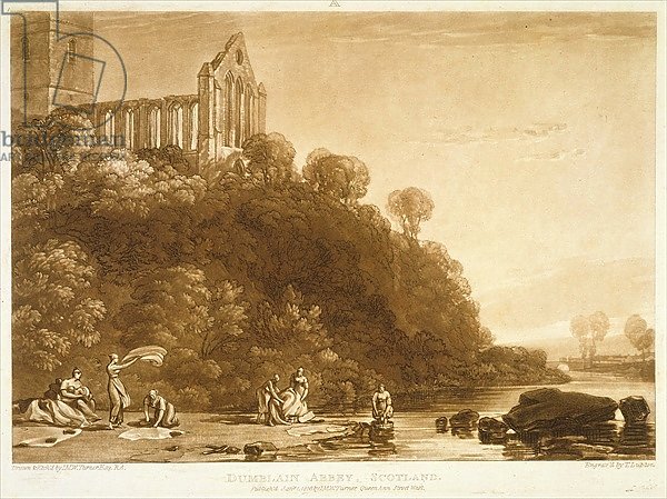 F.56.II Dumblain Abbey, from the 'Liber Studiorum', engraved by Thomas Lupton, 1816
