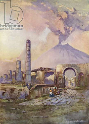 Постер Брюль Луи Pompeii, Vesuvius in the distance Постер Брюль Луи Pompeii, Vesuvius in the distance
