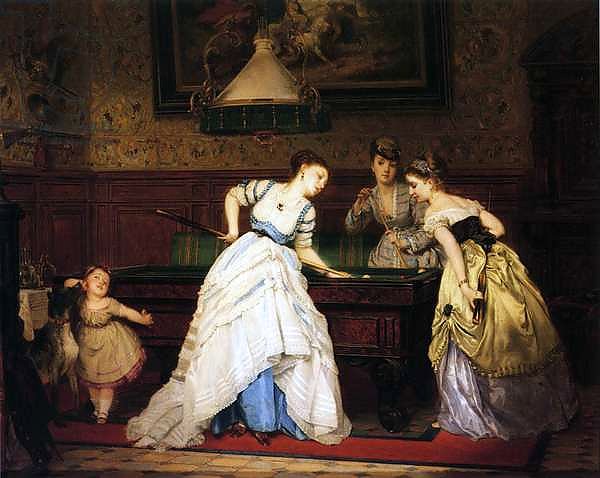 Ladies Playing Billiard, 1869