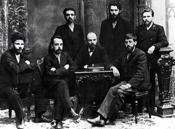 Lenin with a group of members of the St Petersburg League of Struggle for the Emancipation of the Working Class, St Petersburg, February 1897 1