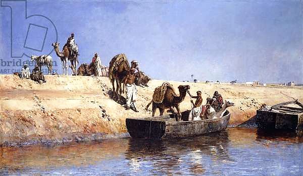 An Embarkment of Camels on the Beach at Sale, Maroc, 1880