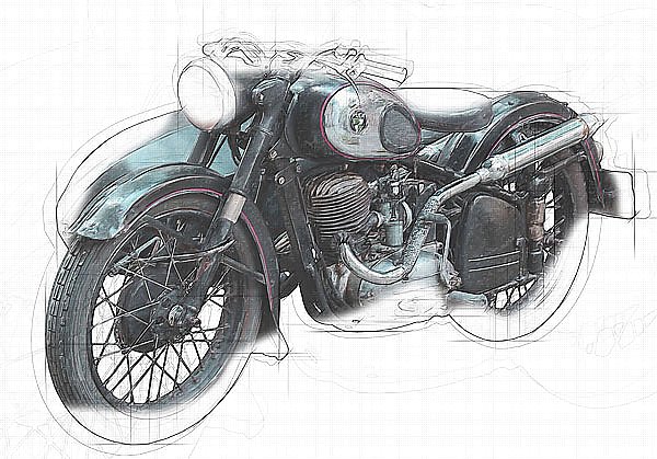 Эскиз мотоцикла