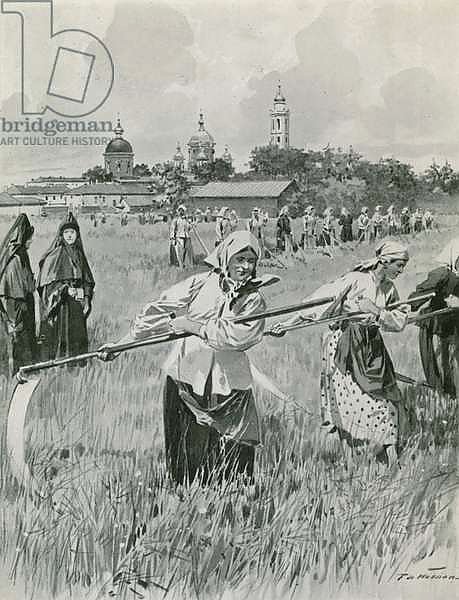 A Convent in Novgorod: Nuns making Hay