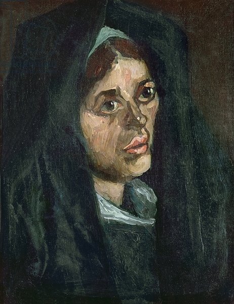 Peasant with moss green shawl, c.1885