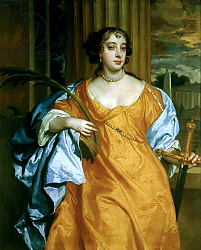 Постер Лелу Питер Barbara Villiers, Duchess of Cleveland as St. Catherine of Alexandria, c.1665-70 Постер Лелу Питер Barbara Villiers, Duchess of Cleveland as St. Catherine of Alexandria, c.1665-70