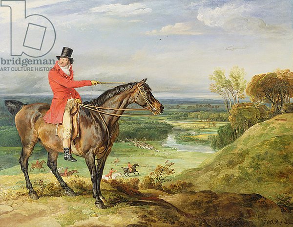John Levett hunting in the Park at Wychnor, Staffordshire, 1814-18