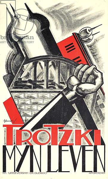 Poster advertising Leon Trotsky's autobiography 'My Life', 1930