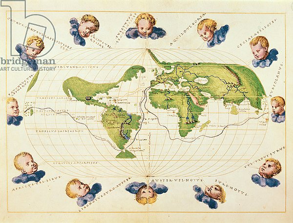 Map of Magellan's Voyage Around the World, c.1540