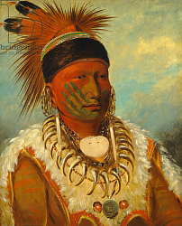 Постер Кэтлин Джордж The White Cloud, Head Chief of the Iowas, 1844-45 Постер Кэтлин Джордж The White Cloud, Head Chief of the Iowas, 1844-45