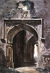 Постер Констебль Джон (John Constable) East Bergholt Church: South Archway of the Ruined Tower, 1806 Постер Констебль Джон (John Constable) East Bergholt Church: South Archway of the Ruined Tower, 1806