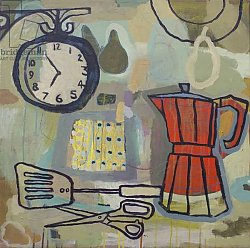 Постер Леннон Анастасия (совр) Still life with scissors, 2015, Постер Леннон Анастасия (совр) Still life with scissors, 2015,