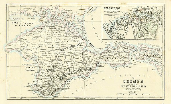 Старая карта крыма с 1700